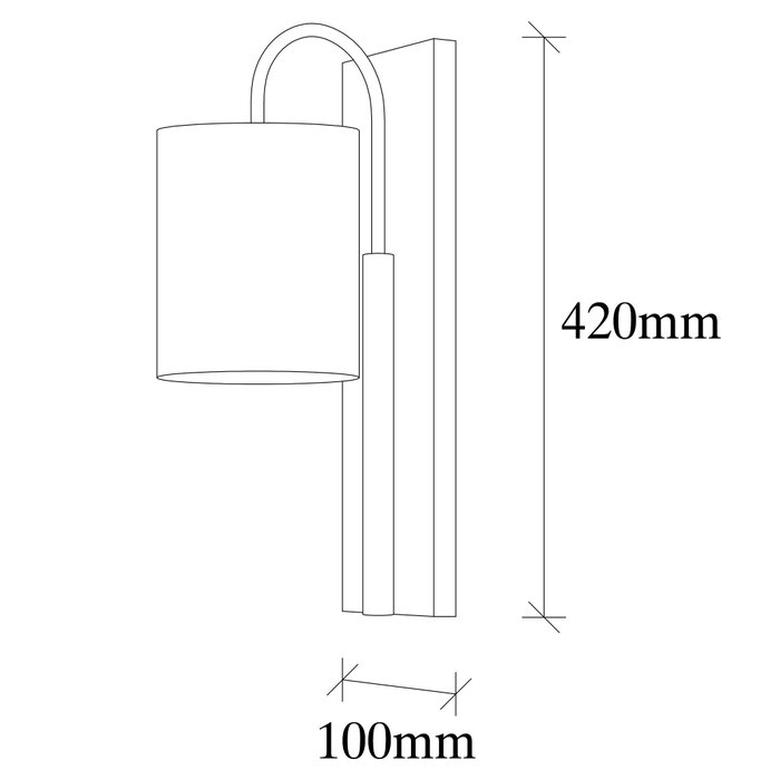 Opviq Lámpara de pared Baston - 3462 Negro y Marrón Opviq Lámpara de pared Baston - 3462 Negro y Marrón